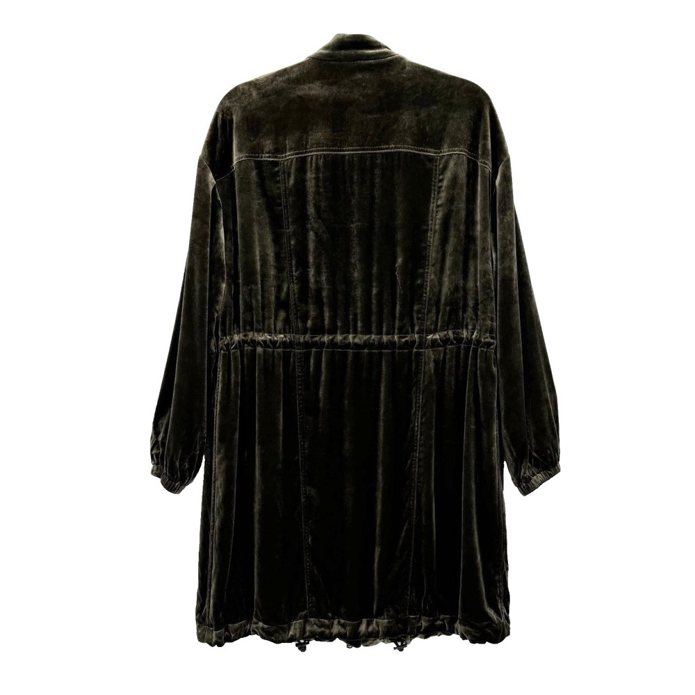 Brunello Cucinelli Coat Silk Blend Women's IT 38 Olive Green Quiet Luxury - Picture 3 of 16
